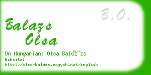 balazs olsa business card